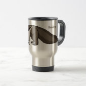 Anteater-Happy-Cartoon-Abbildung Reisebecher (VorderseiteRechts)