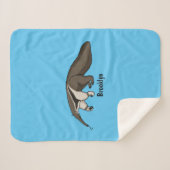 Anteater-Happy-Cartoon-Abbildung Sherpadecke (Vorderseite (Horizontal))