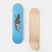 Anteater-Happy-Cartoon-Abbildung Skateboard (Vorderseite)