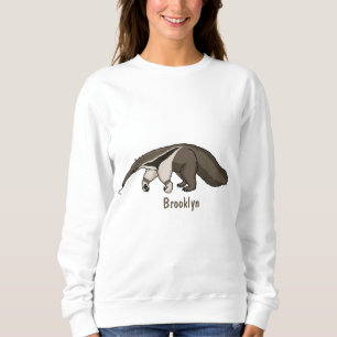 Anteater-Happy-Cartoon-Abbildung Sweatshirt