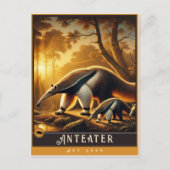 Anteater | Niedliche Vintage Tierpostkarte Postkarte (Vorderseite)
