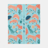 Anteater Pastel farbenfrohe Muster Fleecedecke (Vorderseite)