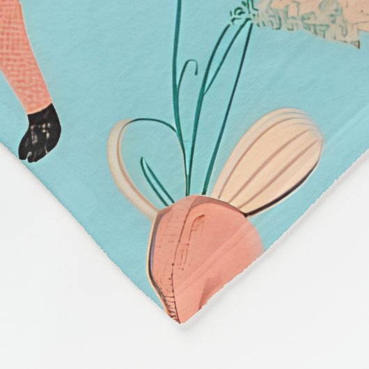 Anteater Pastel farbenfrohe Muster Fleecedecke (Ecke)