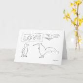 "Anteater Penguin" Benutzerdefinierte Farbkarte "L Karte (Gelbe Blume)