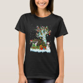 Anteater Santa's Hat Lighting Anteater Christmas T-Shirt (Vorderseite)