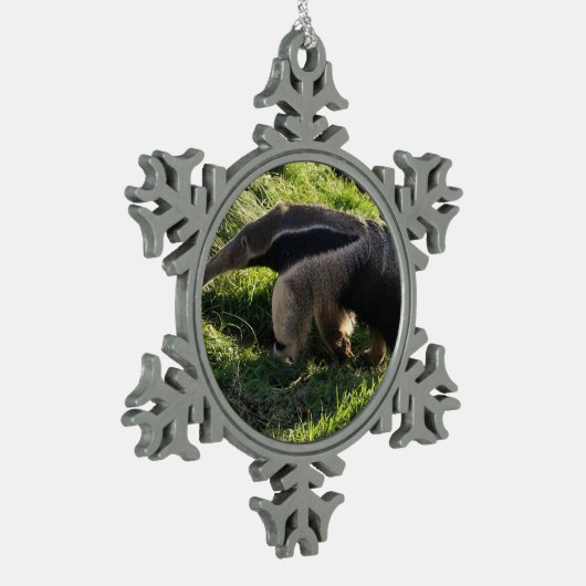 Anteater Schneeflocken Zinn-Ornament (Links)