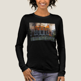 Antebellum Mansion Feuer bricht Nottoway Resort Tri-Blend Shirt