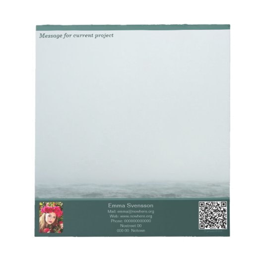 Anteckningsblock — Connect, Sea mist Notizblock (Vorderseite)