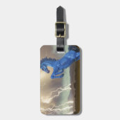 Anteil Lieblings-Durchmesser-Mustang-Pferden-Blitz Gepäckanhänger (Vorderseite vertikal)