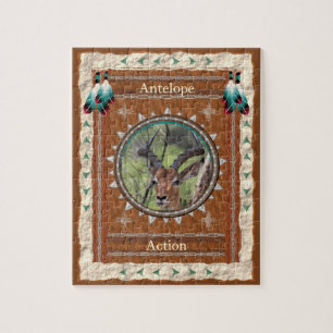 Antelope - Action Jigsaw Puzzle w/Geschenkboxen