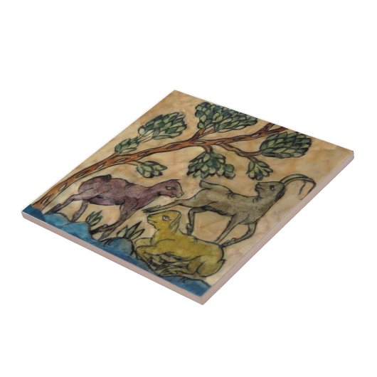 Antelope Animal Family Antibes HP Persian Repro Fliese (Seite)