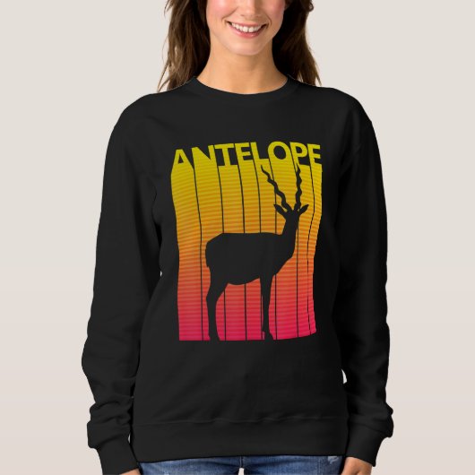 Antelope Animal Retro Costume Sweatshirt (Vorderseite)
