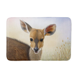 Antelope Bushbuck Young African Deer Zeichnend Badematte