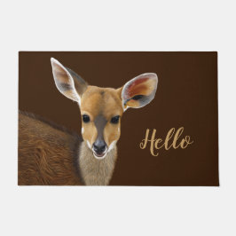 Antelope Bushbuck Young African Deer Zeichnend Fußmatte