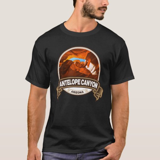 Antelope Canyon Arizona Abzeichen T-Shirt (Vorderseite)