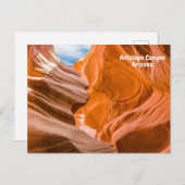 Antelope Canyon Arizona Blue Sky View Postkarte (Vorne/Hinten)