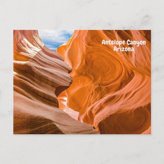 Antelope Canyon Arizona Blue Sky View Postkarte (Vorderseite)