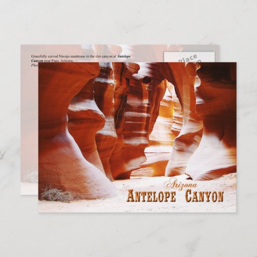 Antelope Canyon, Arizona Postkarte (Vorne/Hinten)