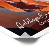 Antelope Canyon Arizona Reise Illustration Poster (Ecke)