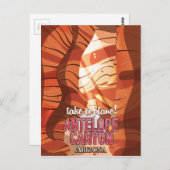 Antelope Canyon Arizona Reiseposter Postkarte (Vorne/Hinten)