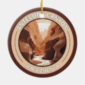 Antelope Canyon Arizona Retro Abzeichen Keramik Ornament (Hinten)