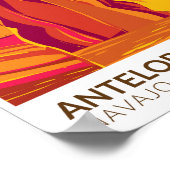 Antelope Canyon Arizona Vintage Poster (Ecke)