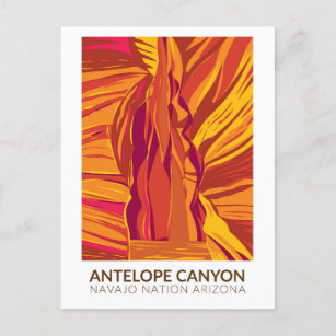 Antelope Canyon Arizona Vintage Postkarte