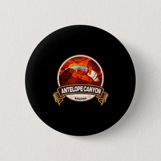 Antelope Canyon Arizona Wahrzeichen Abzeichen Vint Button (Vorderseite)