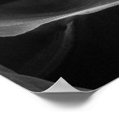 Antelope Canyon Black and White Fotografy Art Poster (Ecke)