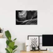Antelope Canyon Black and White Fotografy Art Poster (Heimbüro)