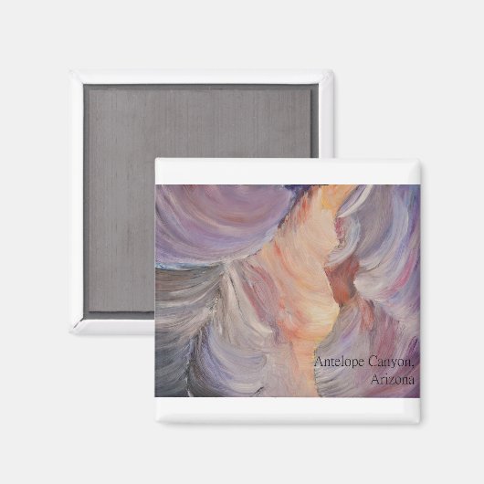 Antelope Canyon Malerei in Öl Magnet (Vorderseite/Rückseite)