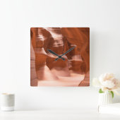 Antelope Canyon, Naturally Lit Quadratische Wanduhr (Zuhause)
