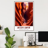 Antelope Canyon Navajo Nation Art Deco AZ Reisen Poster (Heimbüro)