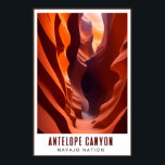 Antelope Canyon Navajo Nation Art Deco AZ Reisen Poster<br><div class="desc">Das Art Deko Reiseplakat mit Antelope Canyon auf Navajo Nation Land außerhalb von Page,  Arizona.</div>