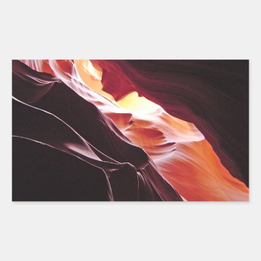 Antelope Canyon, Page Arizona Rechteckiger Aufkleber (Vorderseite)