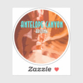 Antelope Canyon Page Arizona Vintag Aufkleber (Blatt)