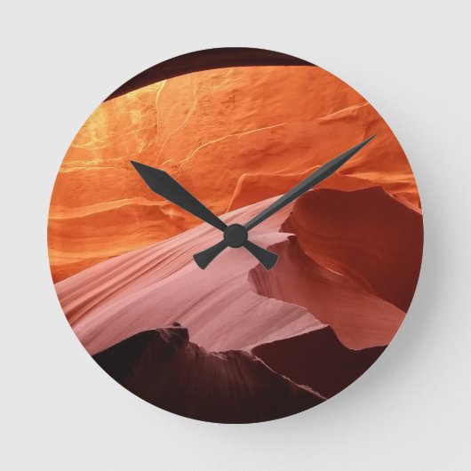 Antelope Canyon Runde Wanduhr (Vorderseite)