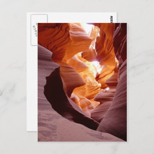 Antelope Canyon Sandstone Postkarte (Vorne/Hinten)