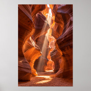 Antelope Canyon Sonnenstrahl Wüstengestaltung Poster