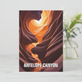 Antelope Canyon Souvenir Feiertagskarte (Stehend Vorderseite)