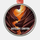 Antelope Canyon Souvenir Ornament Aus Metall (Vorne)