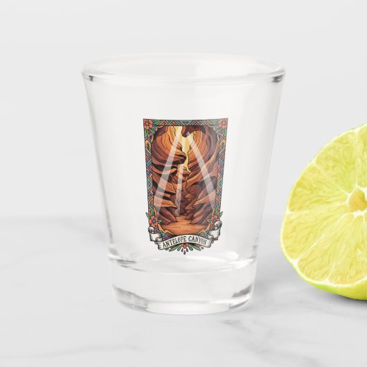 Antelope Canyon Souvenir Schnapsglas (Vorderseite)