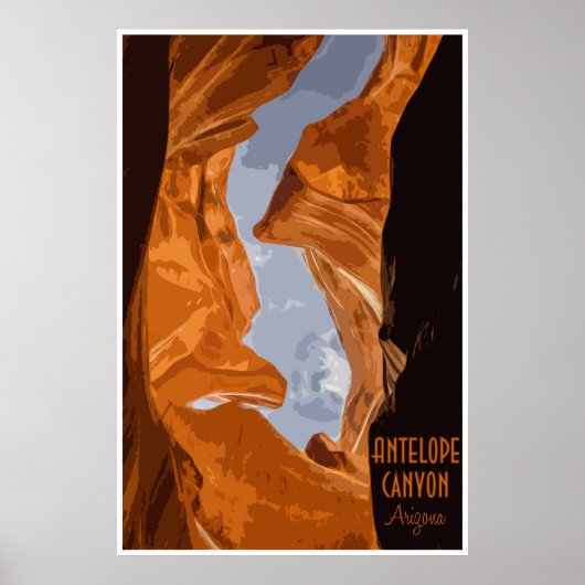 Antelope Canyon Vintage Poster (Vorne)