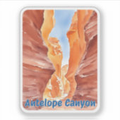 Antelope Canyon Watercolor Aufkleber (Vorderseite)