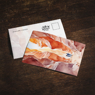 Antelope Canyon Watercolor Postcard Einladung