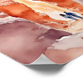 Antelope Canyon Watercolor Poster (Ecke)