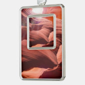 Antelope Canyon | Zazzle_Growshop. Rahmen-Ornament Silber (Links)