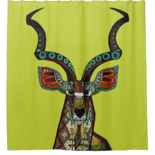 Antelope Chartreuse Duschvorhang