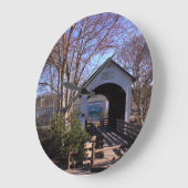 Antelope Cree Bridge - Eagle Point, Oregon Große Wanduhr (Winkel)