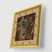 Antelope Dez Quadratische Wanduhr (Winkel)